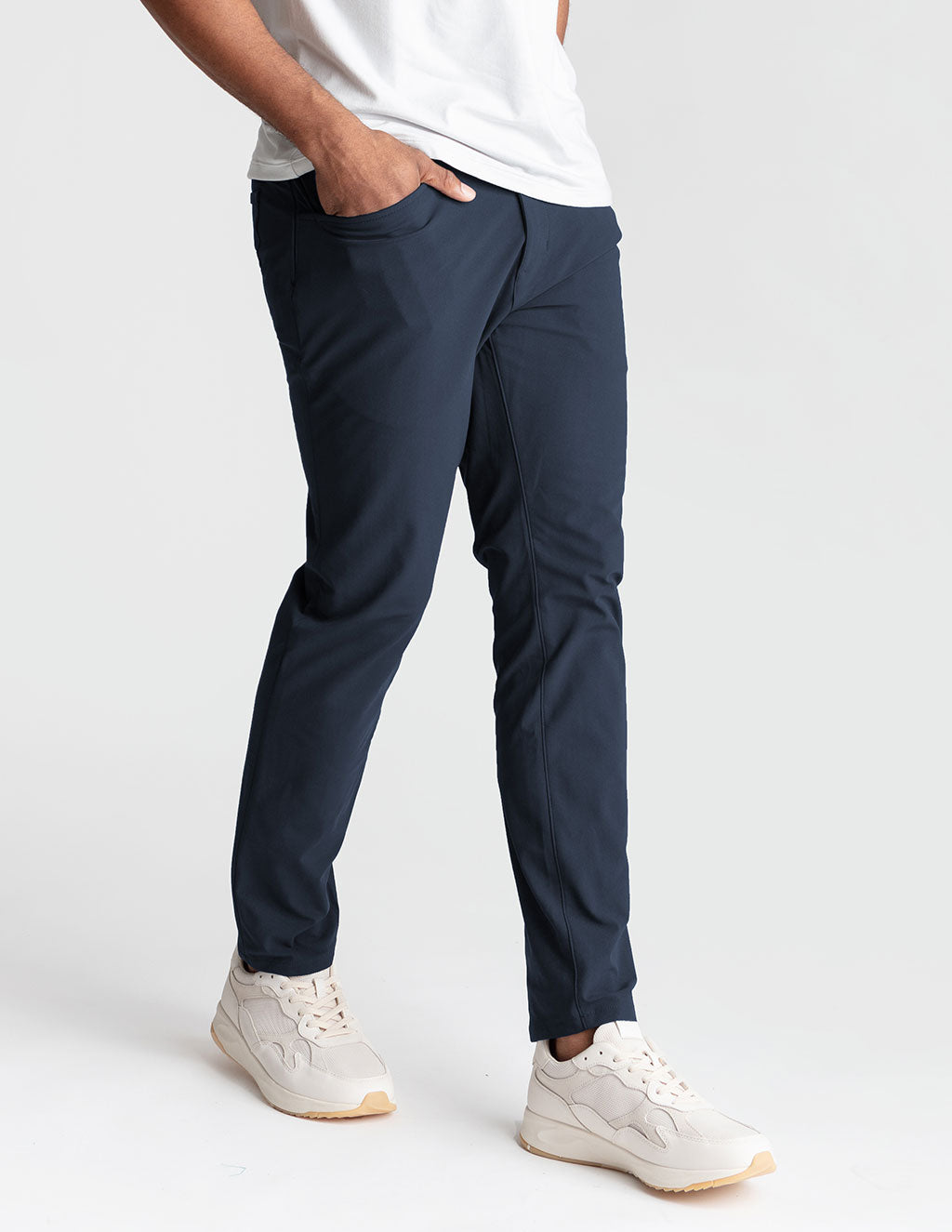5-Pocket Tech Pants - Navy - Slim Fit (The Apollowned)