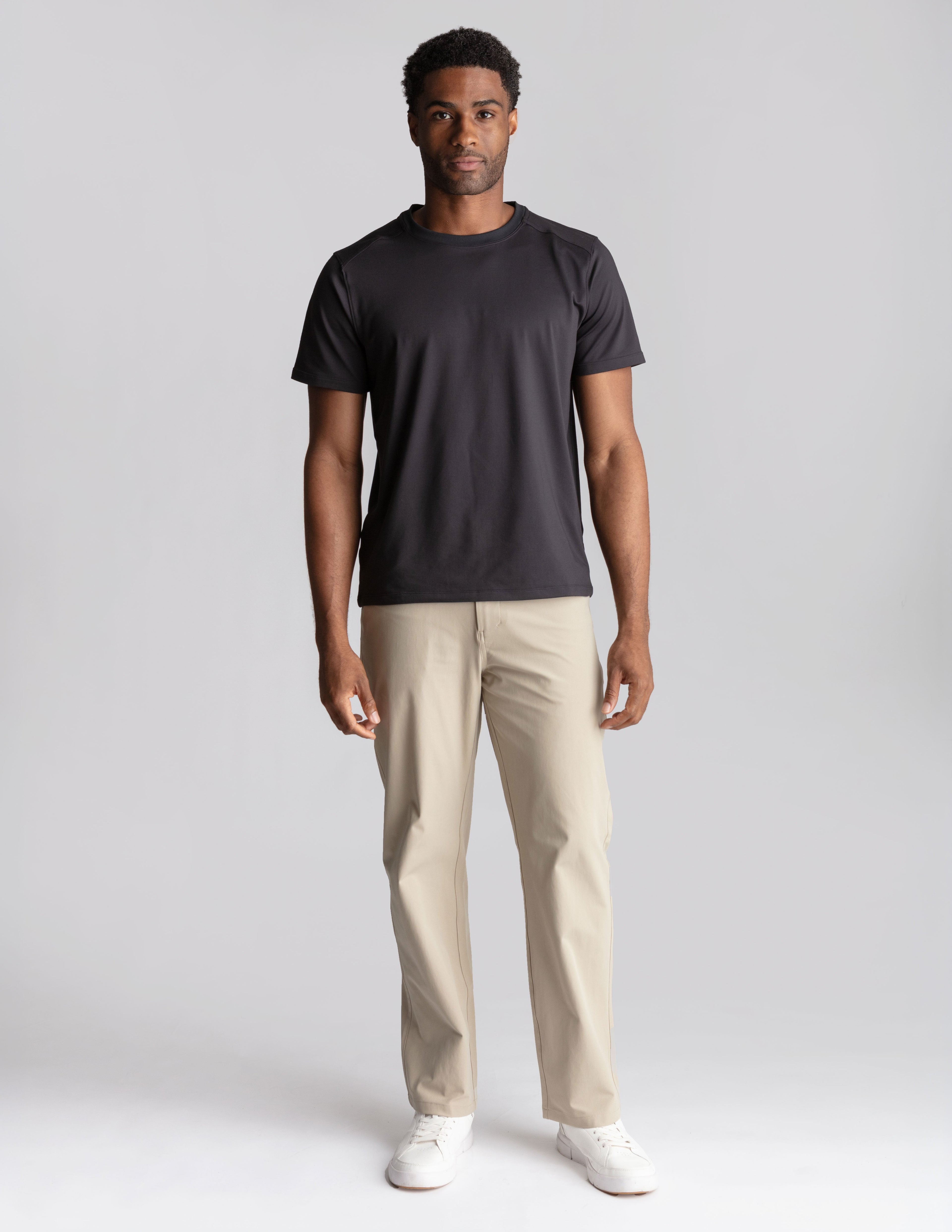 5-Pocket Tech Pants - Khaki - Relaxed Fit (The Theta Waves)