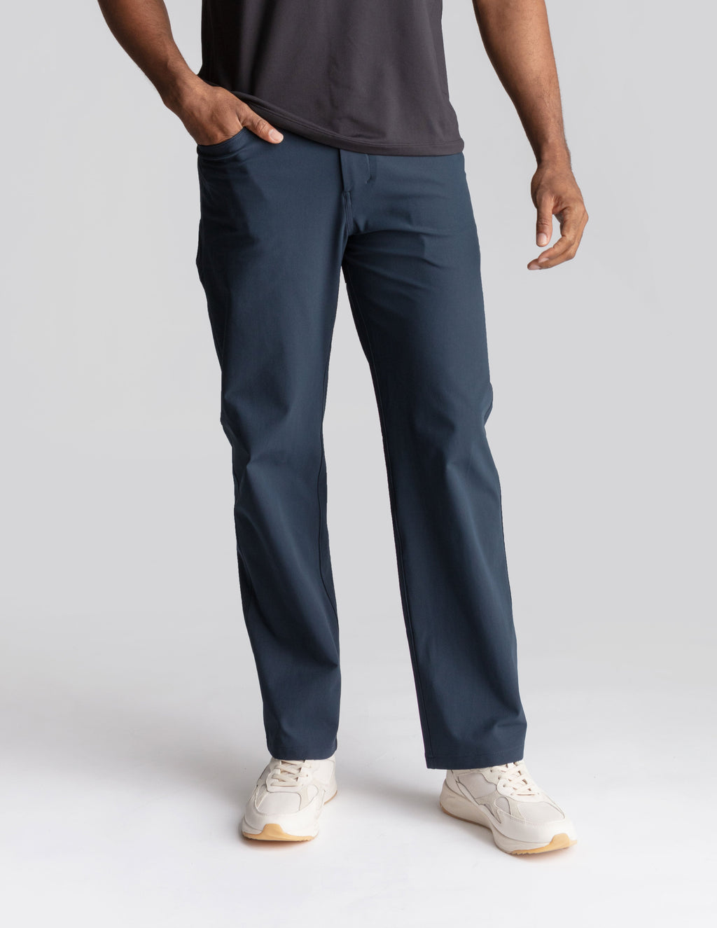 5-Pocket Tech Pants- Navy - Relaxed Fit (The Apollowned)