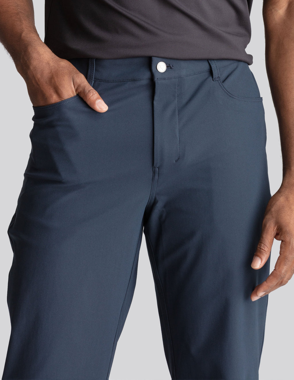 5-Pocket Tech Pants- Navy - Relaxed Fit (The Apollowned)