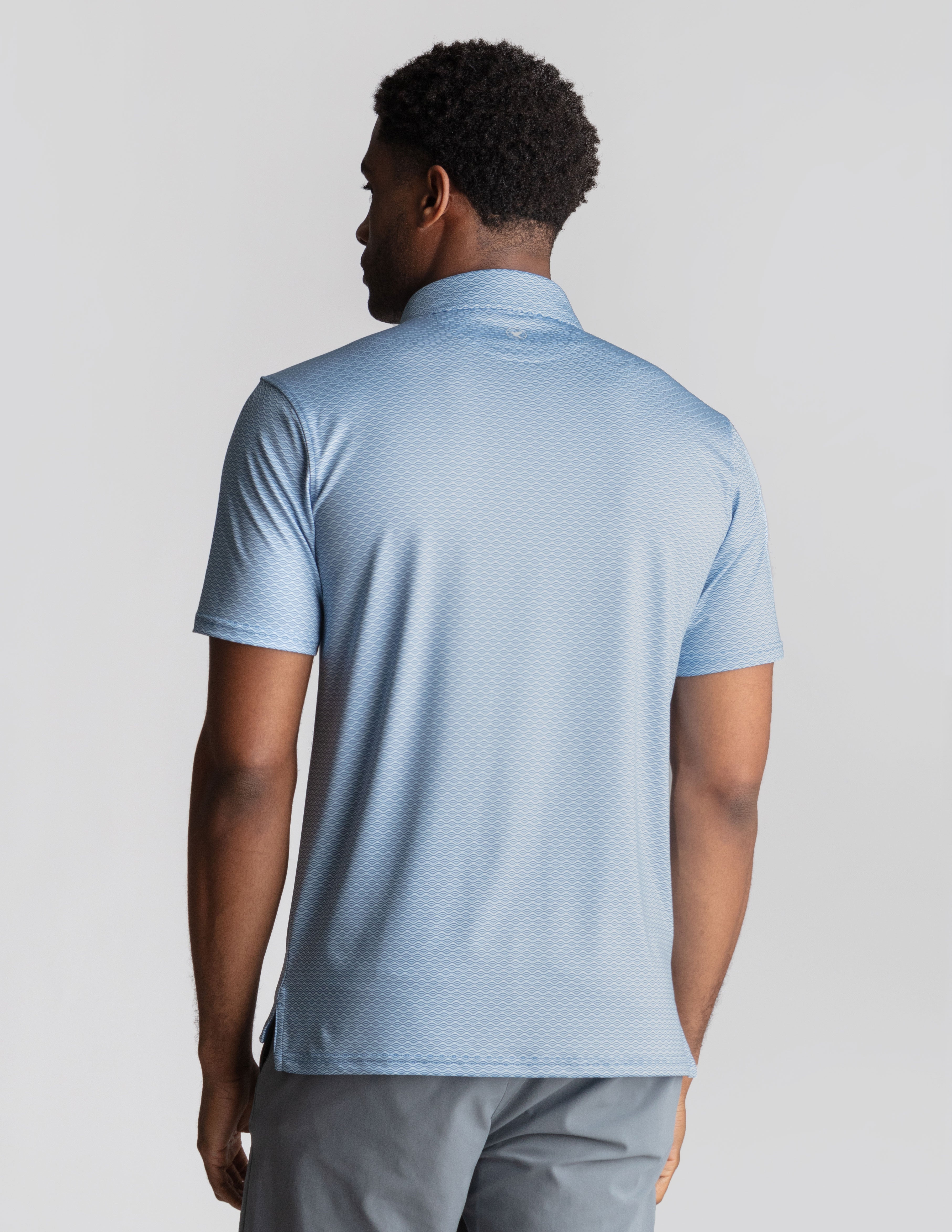 NoFlop Golf Polo - Blue Wave (The Cart Barn Celebrity)