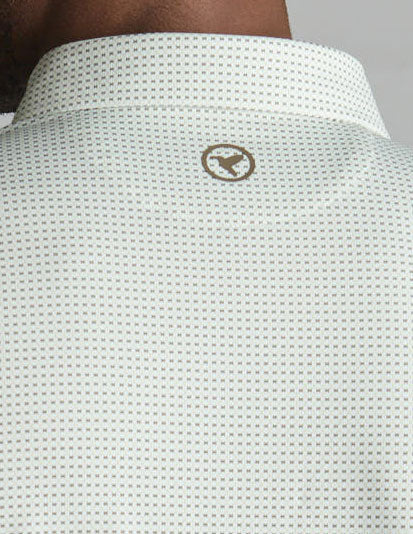 NoFlop Golf Polo - Oatmeal Bowtie (The Jon Daily)