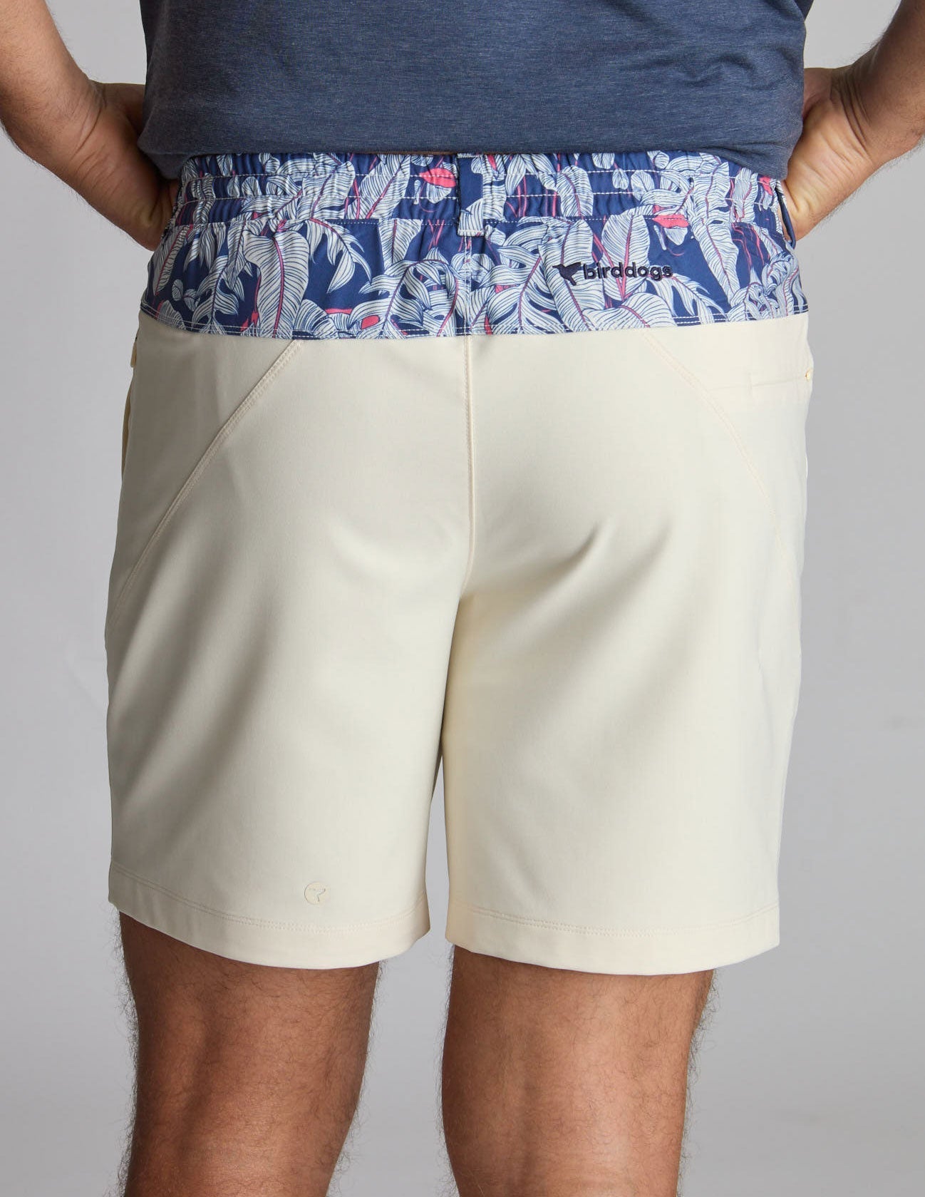 3 in 1 Khaki Shorts - Dublin Stone &amp; Royal Ferns (Tight Lotus)