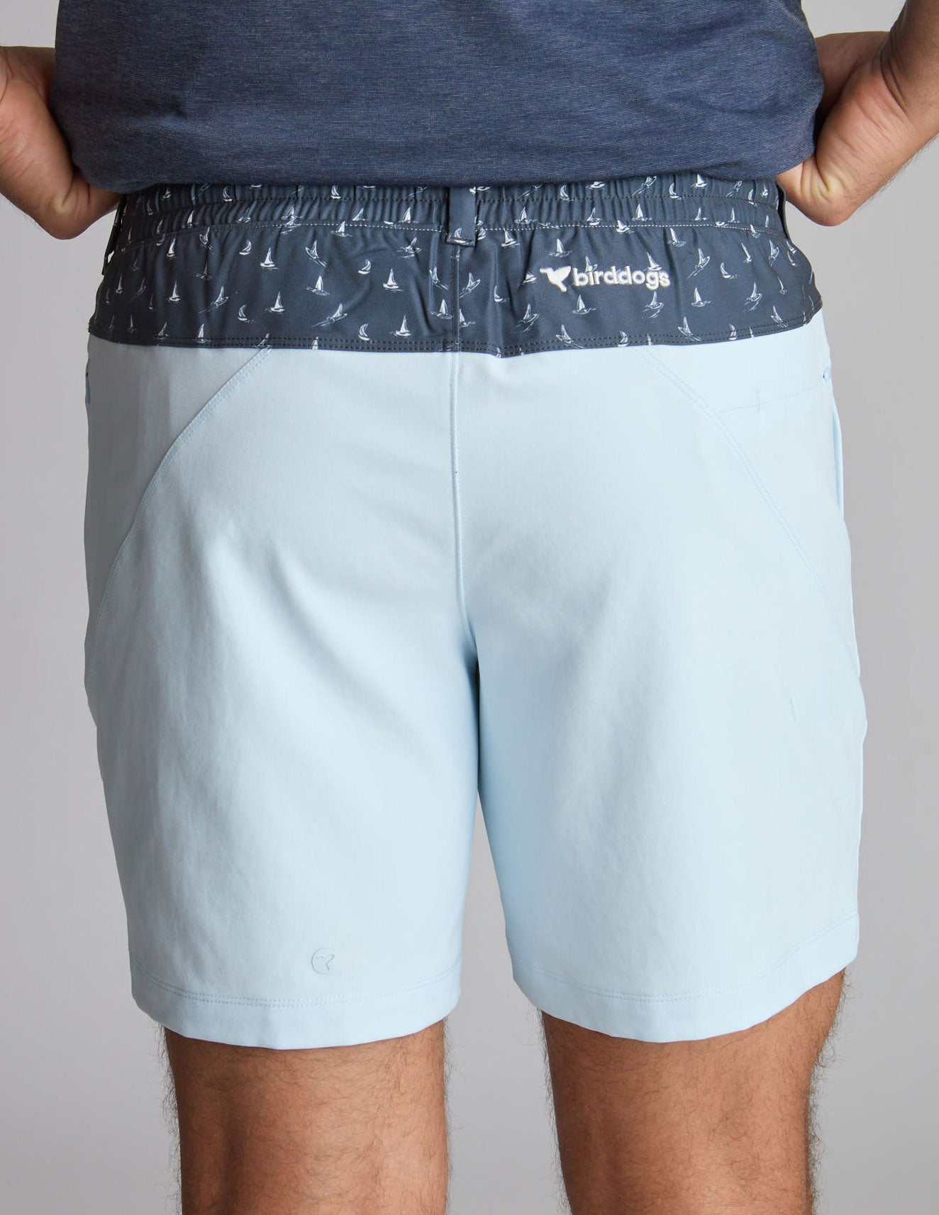 3 in 1 Khaki Shorts - Carolina Blue &amp; Rudder Buddies (The Catalina Wind Mixers)