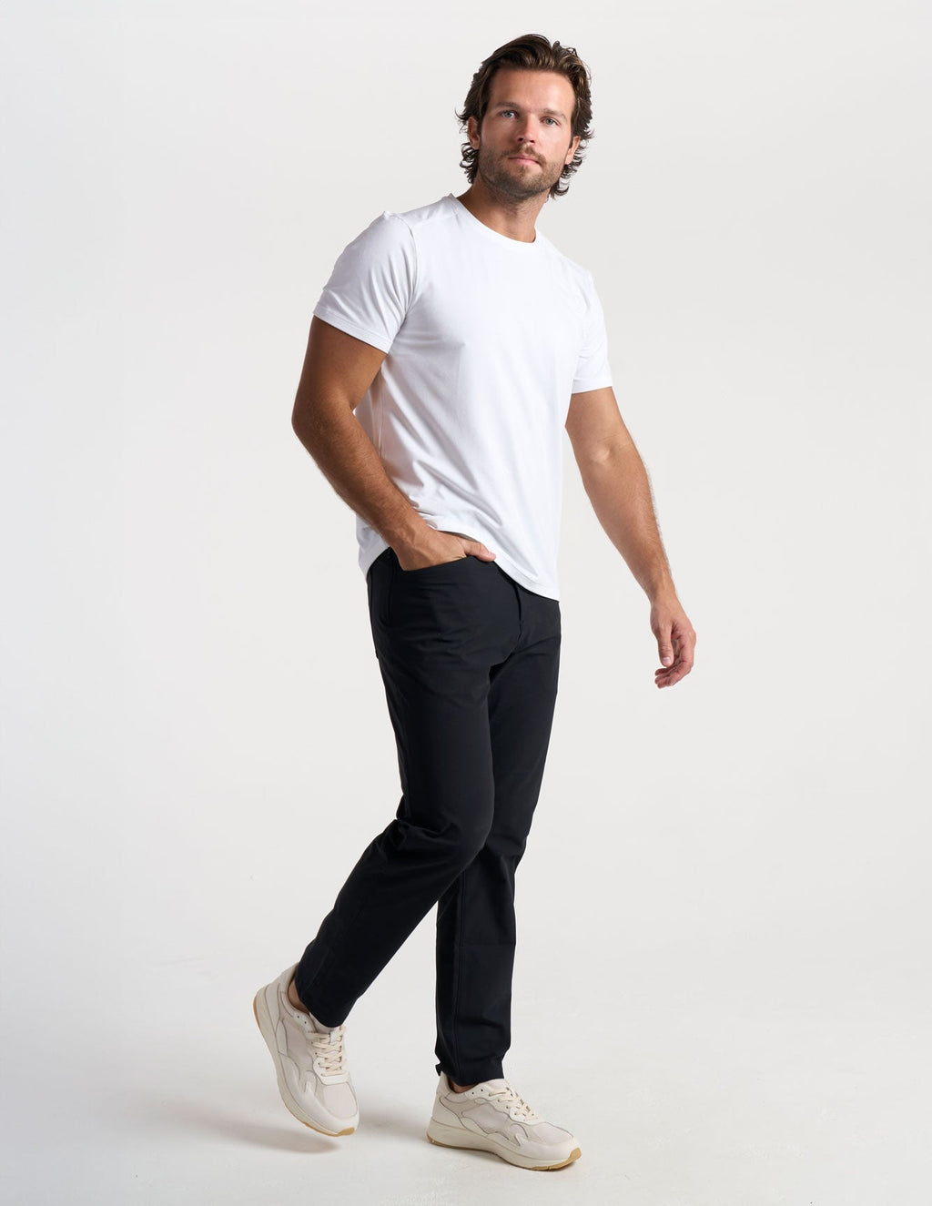 5-Pocket Tech Pants - Black - Classic Fit (Buzzed Gravity)