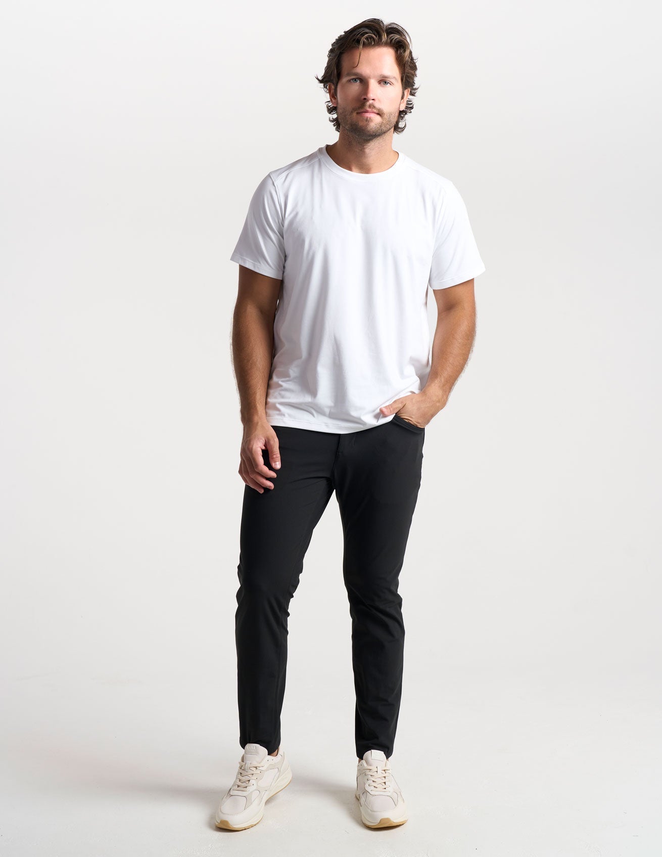 5-Pocket Tech Pants - Black - Slim Fit (Buzzed Gravity)