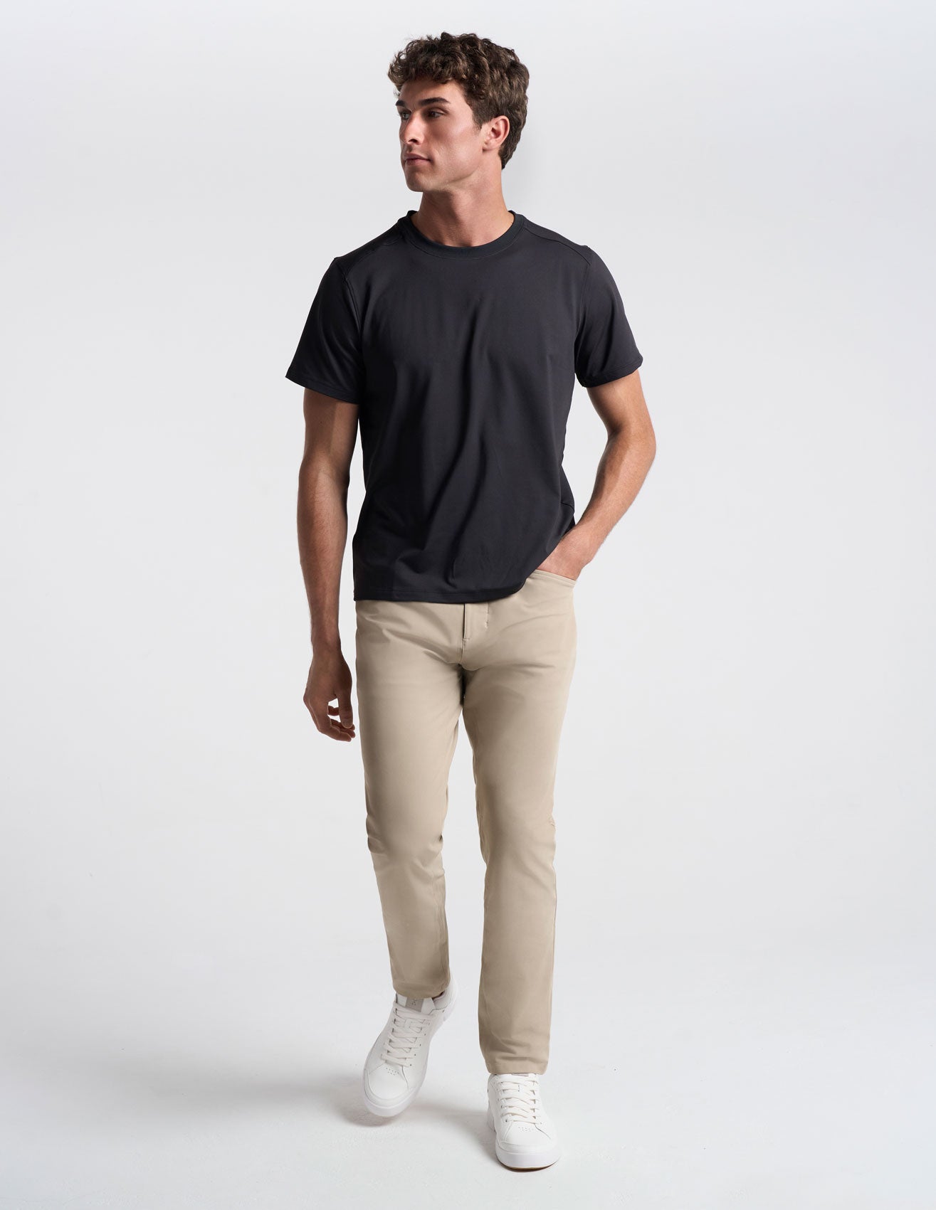 5-Pocket Tech Pants - Khaki - Slim Fit (The Theta Waves)