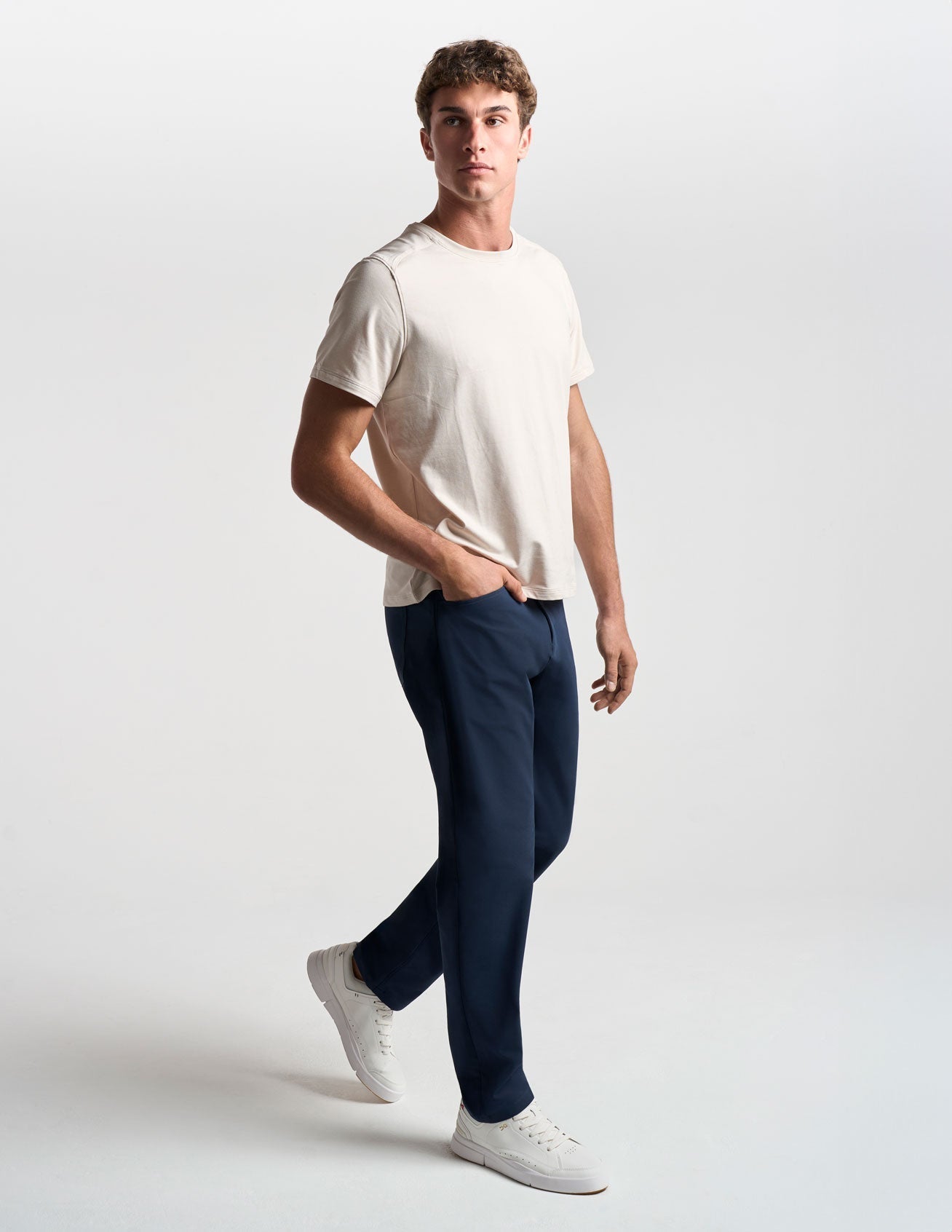 5-Pocket Tech Pants - Navy - Classic Fit (The Apollowned)