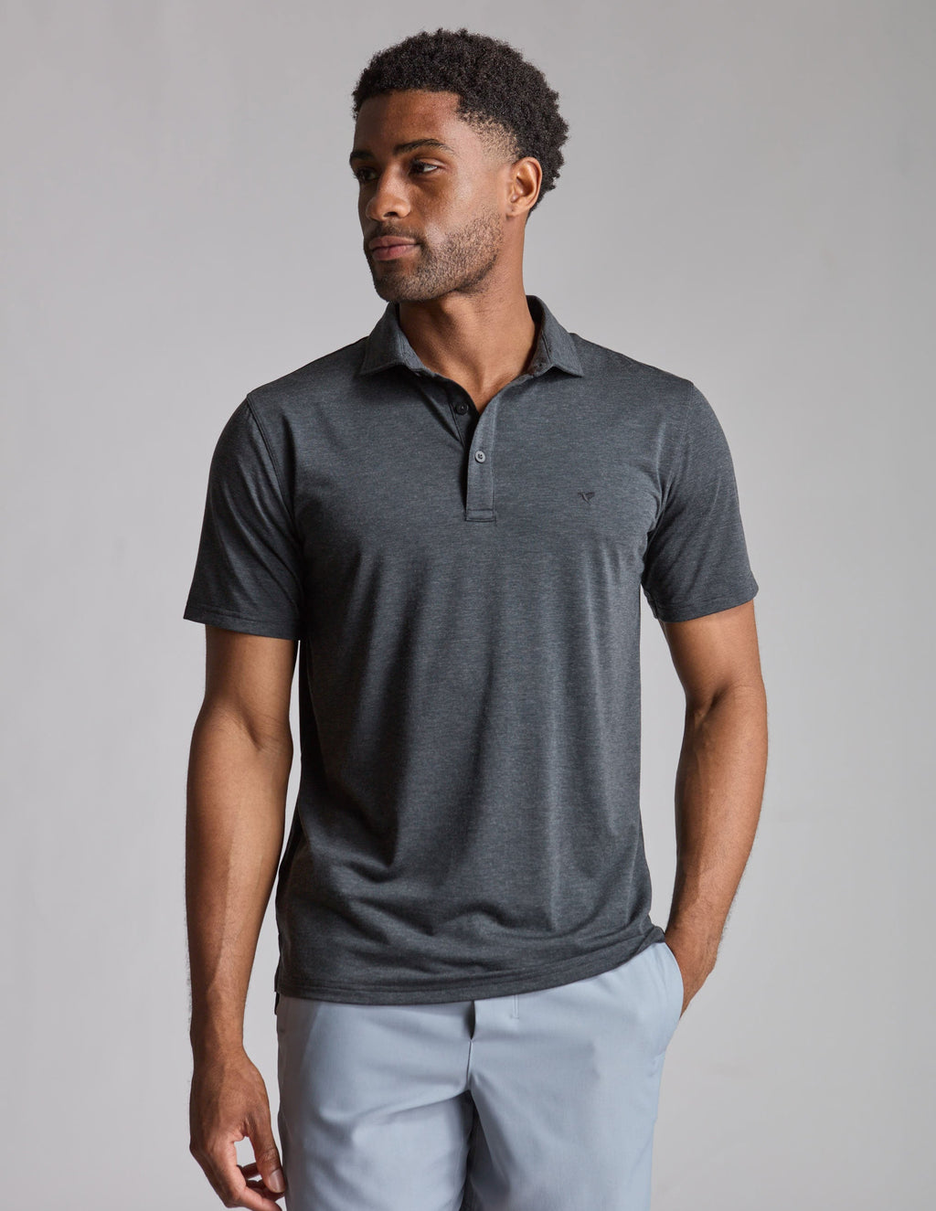 NoSweat Polo - Black Heather (The Second Wind)