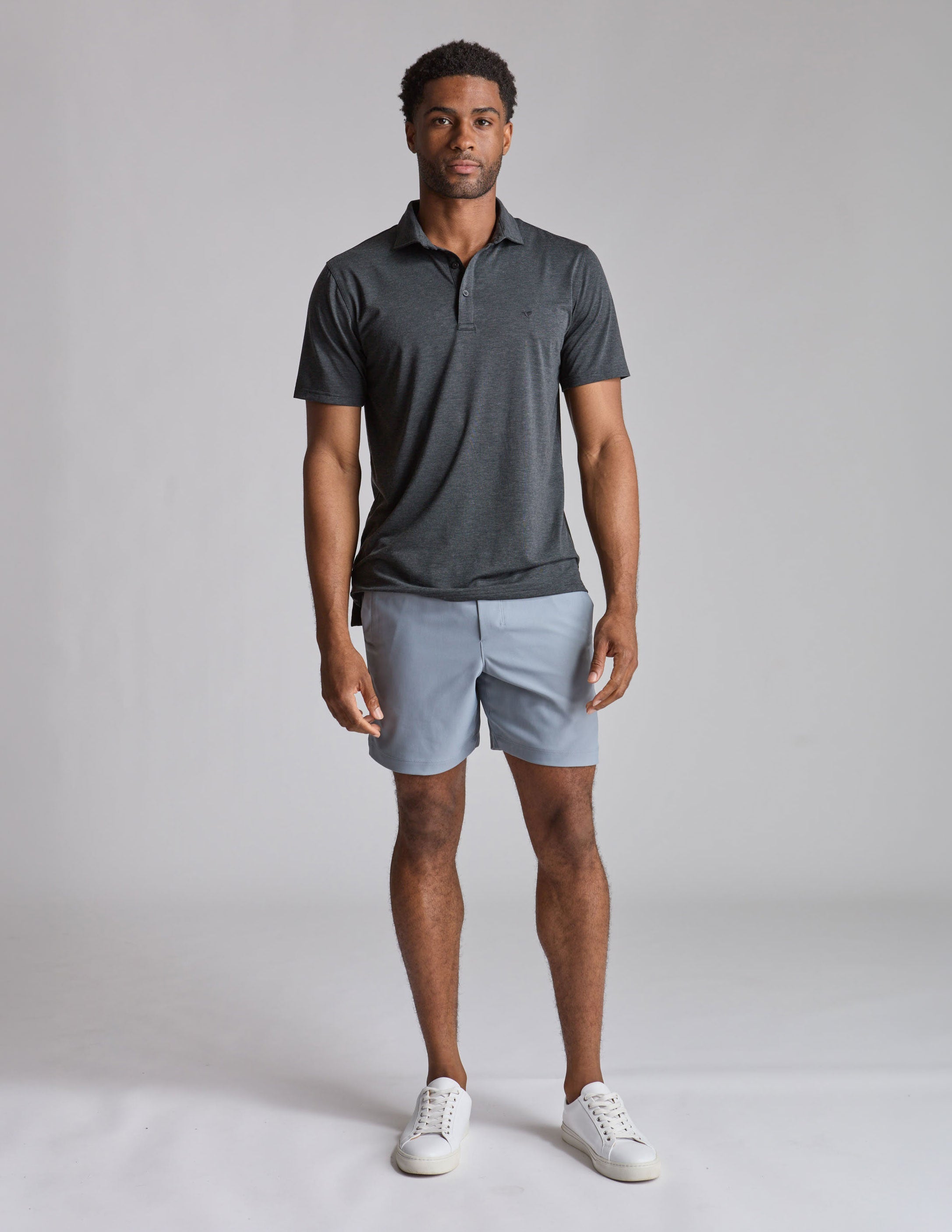 NoSweat Polo - Black Heather (The Second Wind)