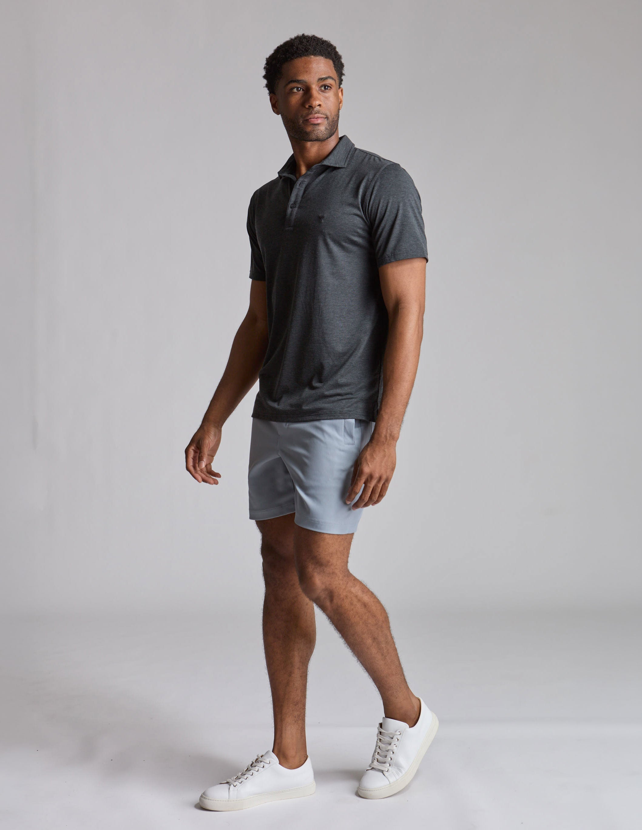 NoSweat Polo - Black Heather (The Second Wind)