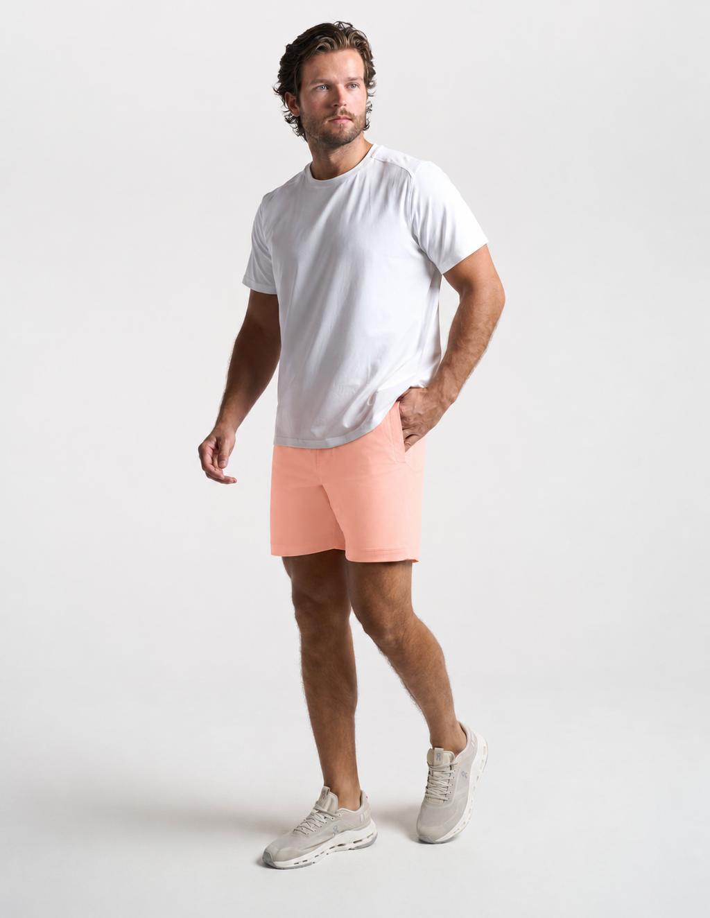 3 in 1 Khaki Shorts - Peach Nectar (James &amp; The Giant Pair)