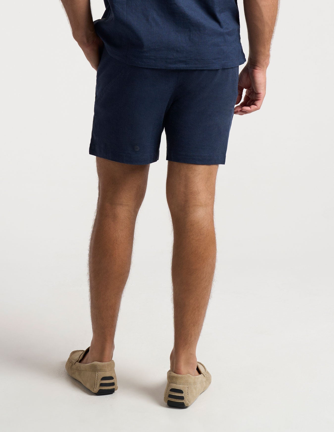 Tech Linen Shorts - Navy (The Summer Weights)