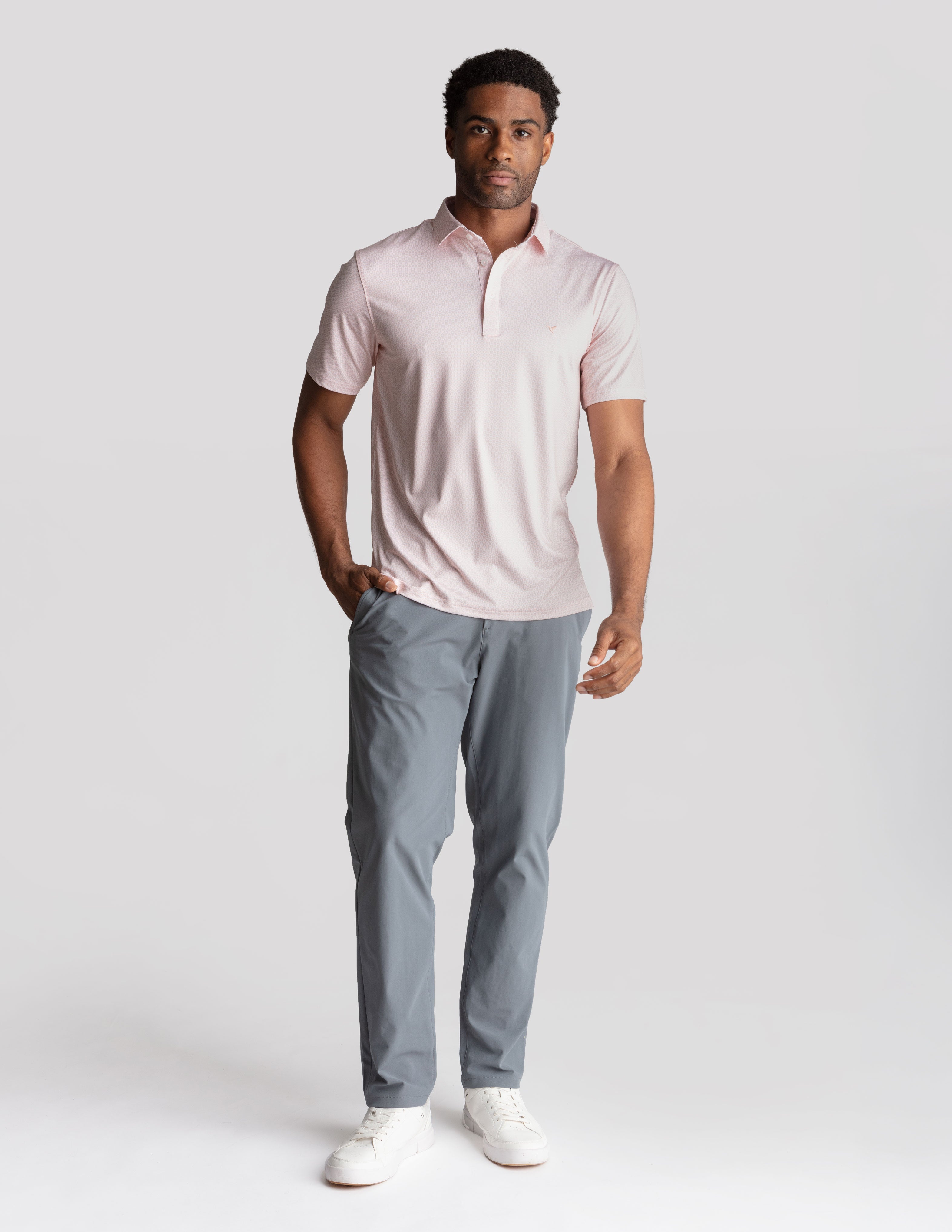 NoFlop Golf Polo - Orange Wave (The Nine &amp; Wine Crew)
