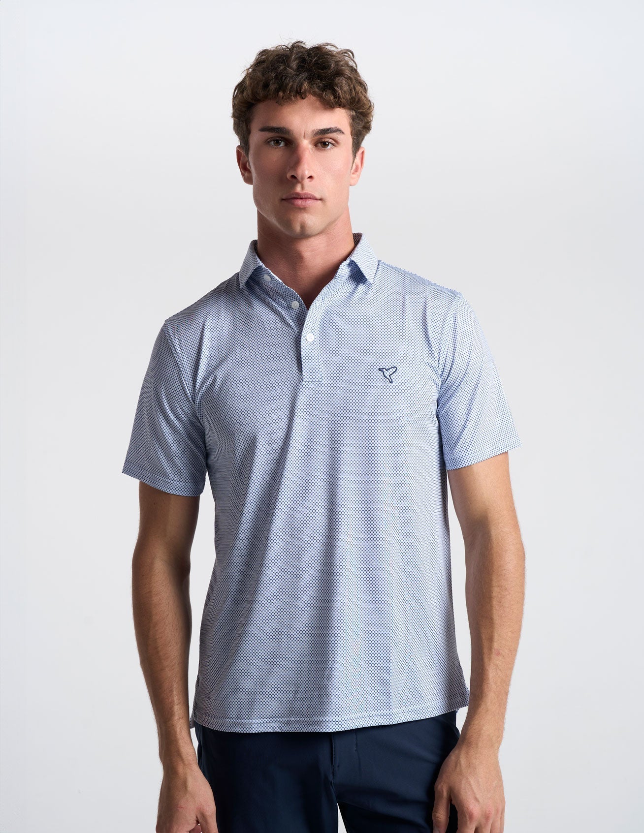 NoFlop Golf Polo - Blue Bowtie (The Texas Wedge Enthusiast)