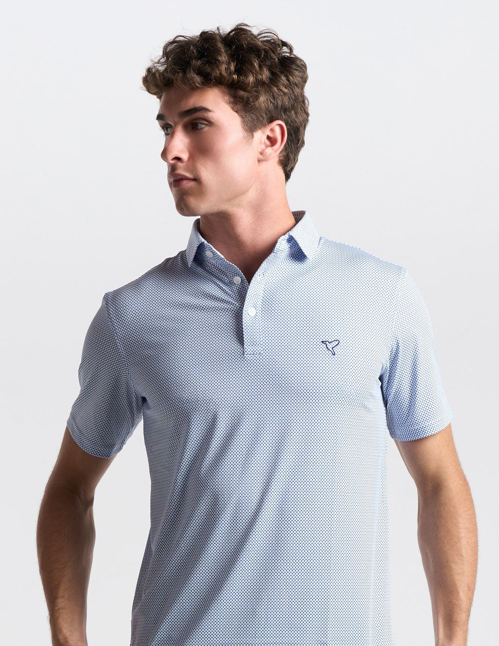 NoFlop Golf Polo - Blue Bowtie (The Texas Wedge Enthusiast)