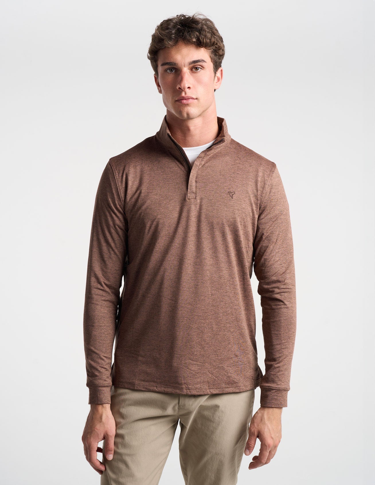 Quarter Zip - Brown Heather (The Bandito)