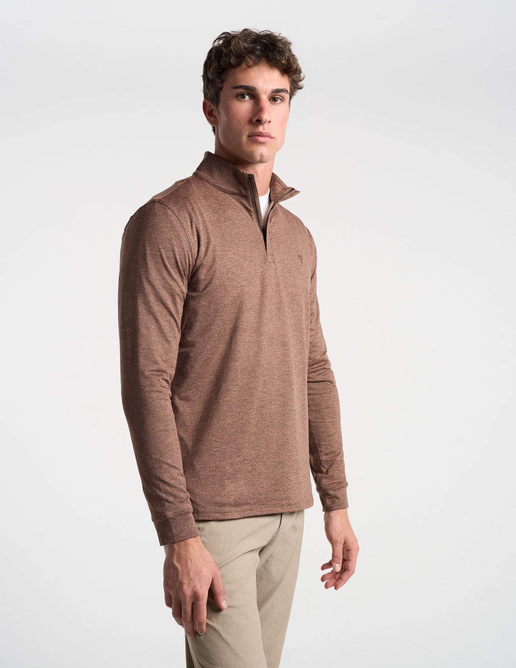 Quarter Zip - Brown Heather (The Bandito)
