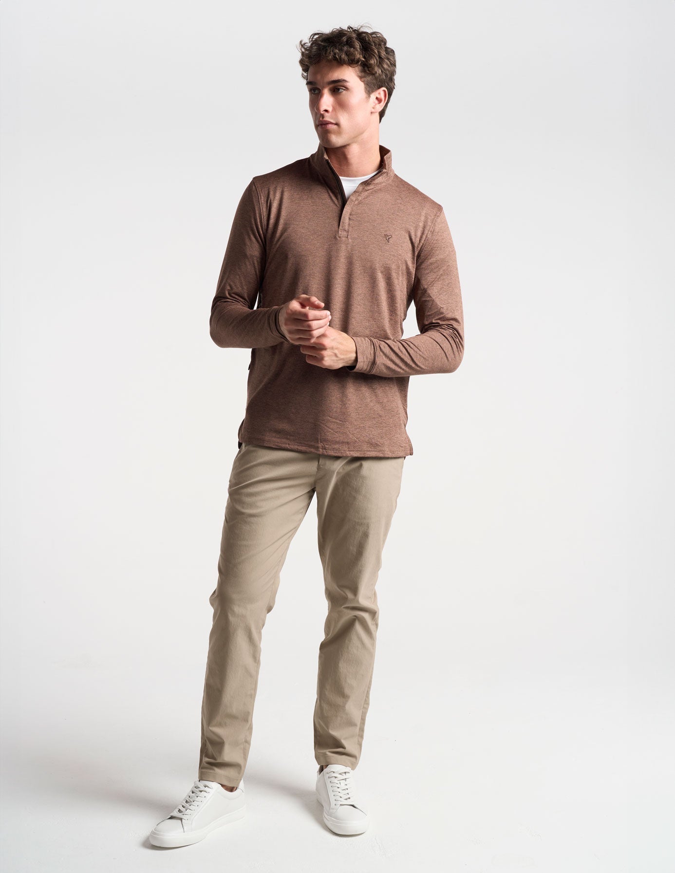 Quarter Zip - Brown Heather (The Bandito)