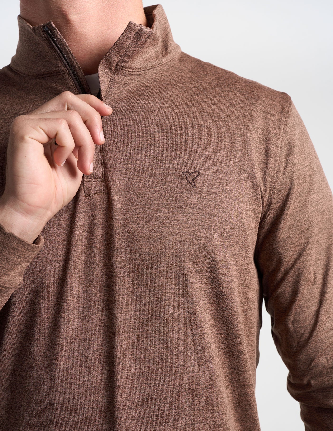 Quarter Zip - Brown Heather (The Bandito)