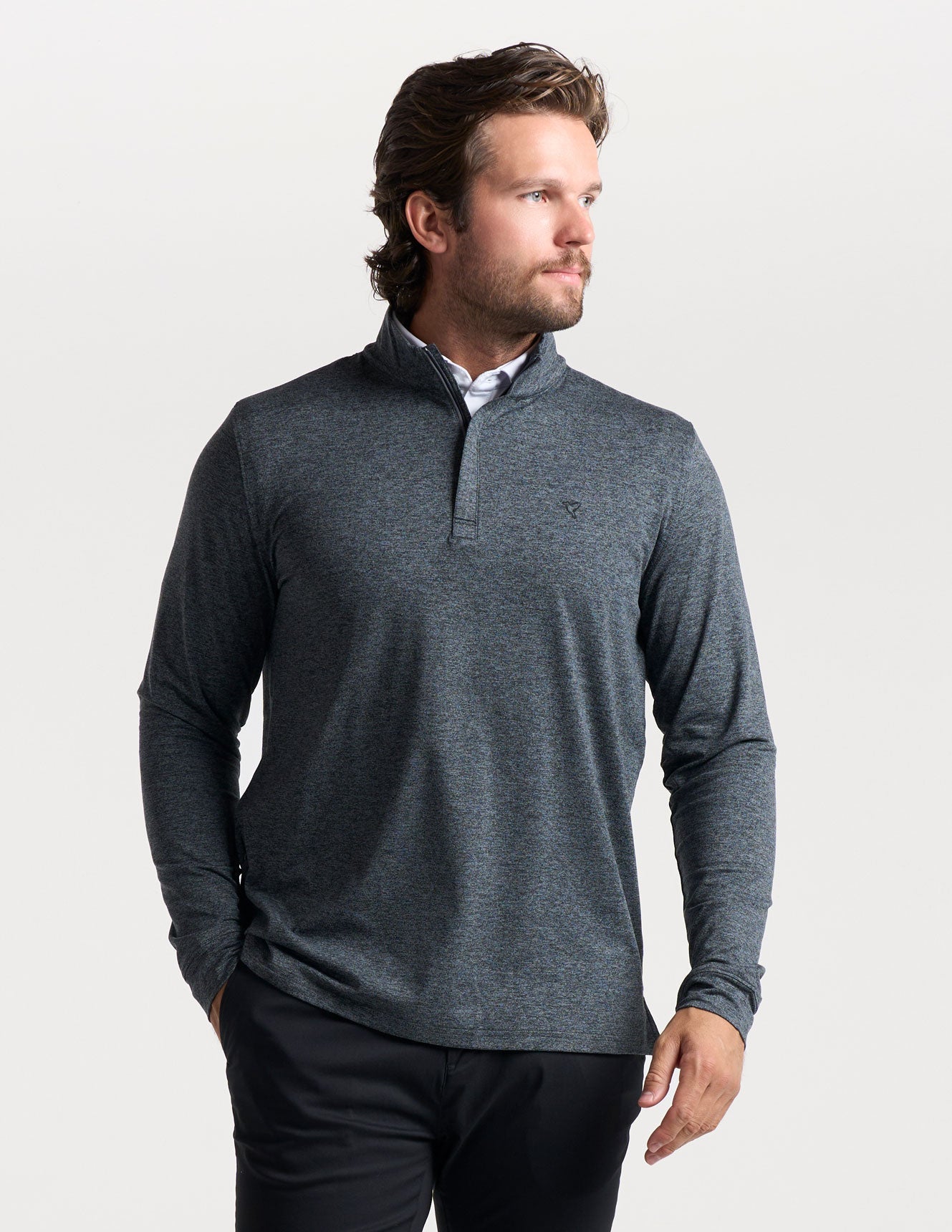 Quarter Zip - Charcoal Heather (The Last Drag)