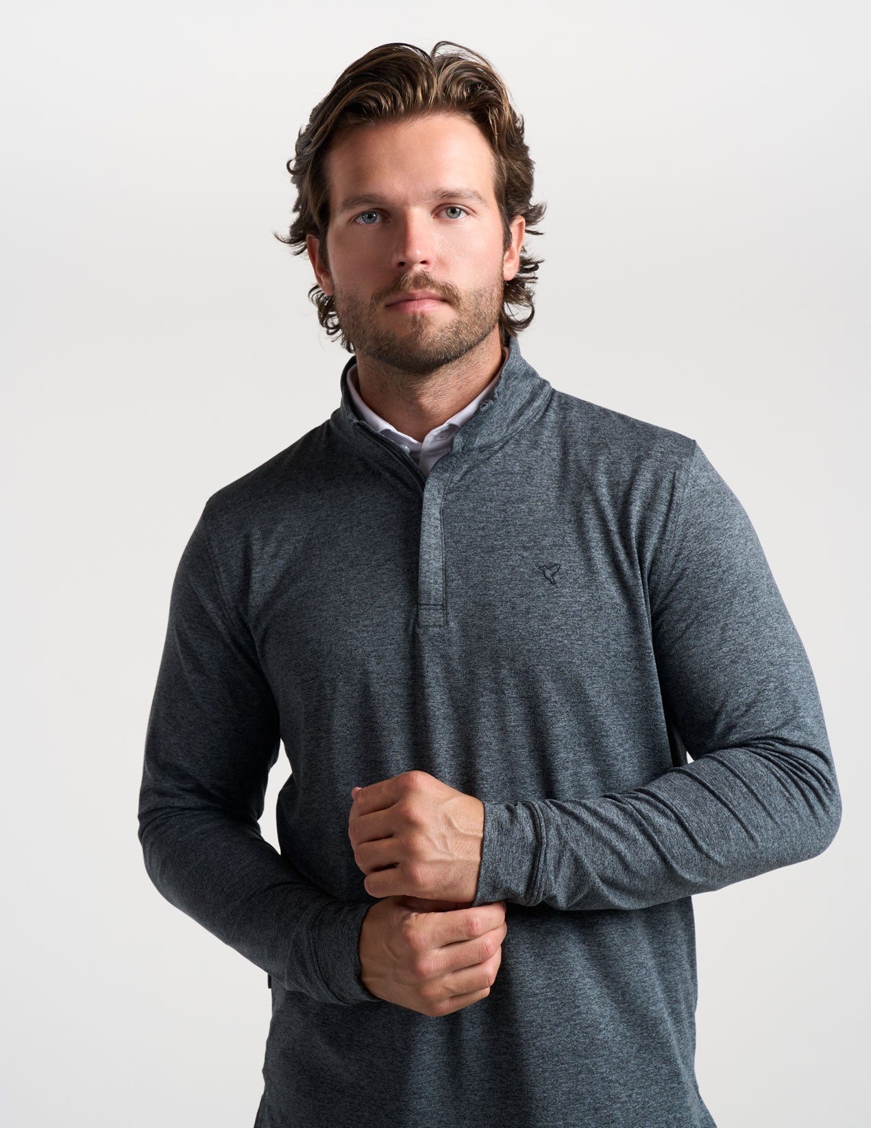 Quarter Zip - Charcoal Heather (The Last Drag)