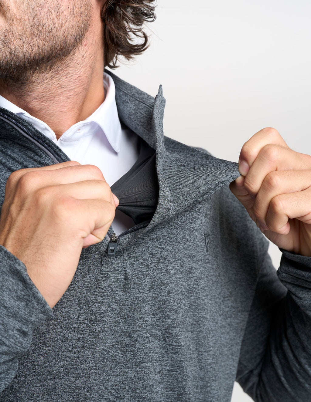 Quarter Zip - Charcoal Heather (The Last Drag)