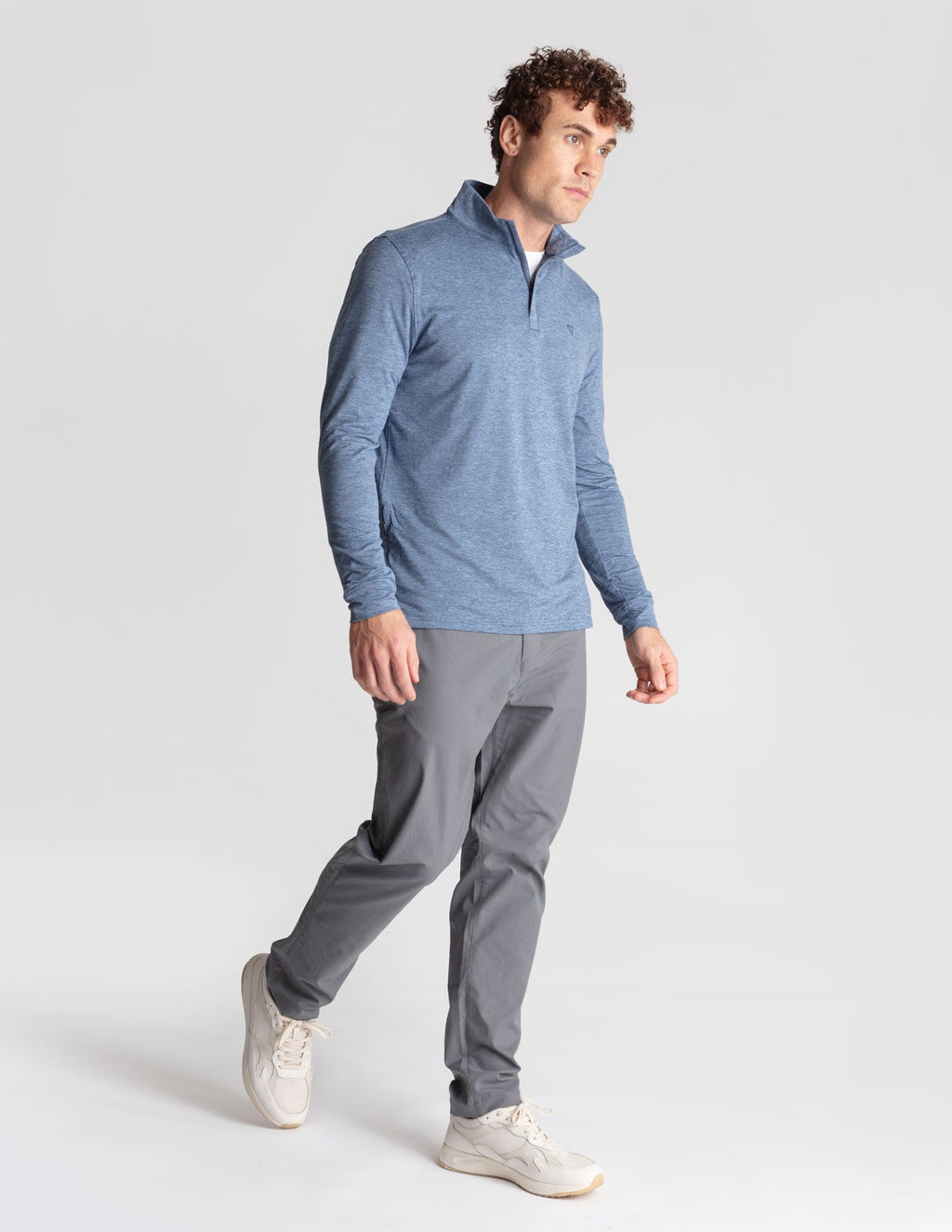 Quarter Zip - Stonewash Heather (The One More Round)