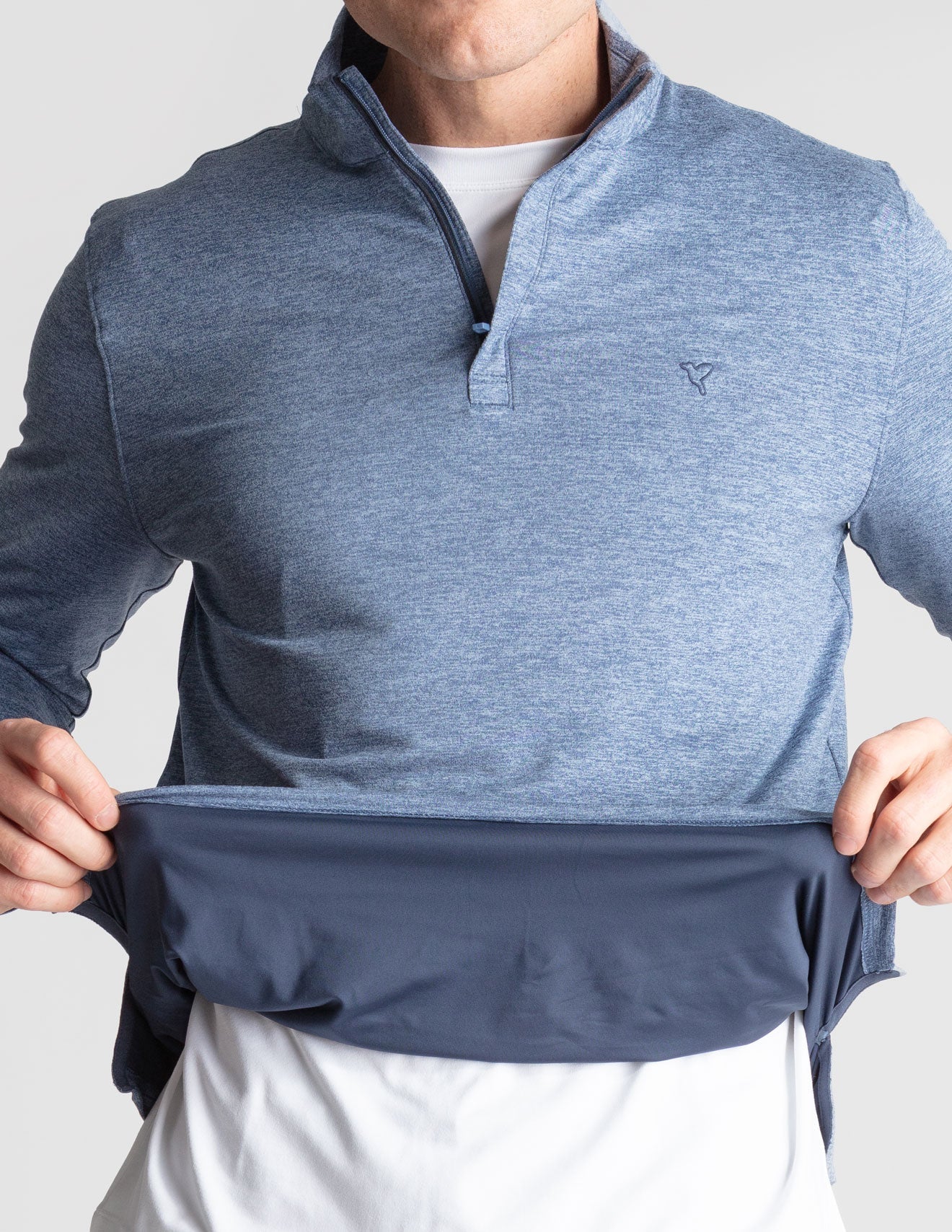 Quarter Zip - Stonewash Heather (The One More Round)