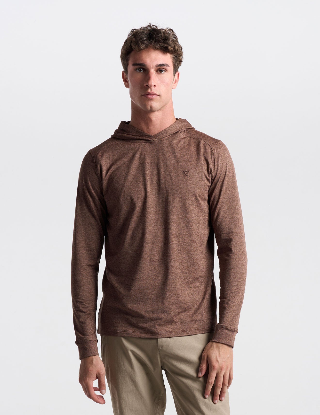 SuperSoft Hoodie - Brown Heather (The Clubhouse Coffee)