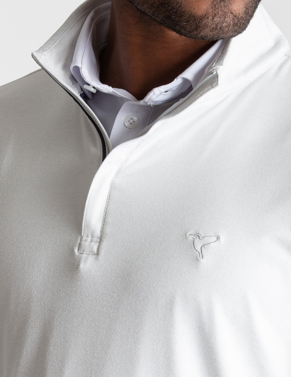 Quarter Zip - Light Gray Heather (The Alamo)