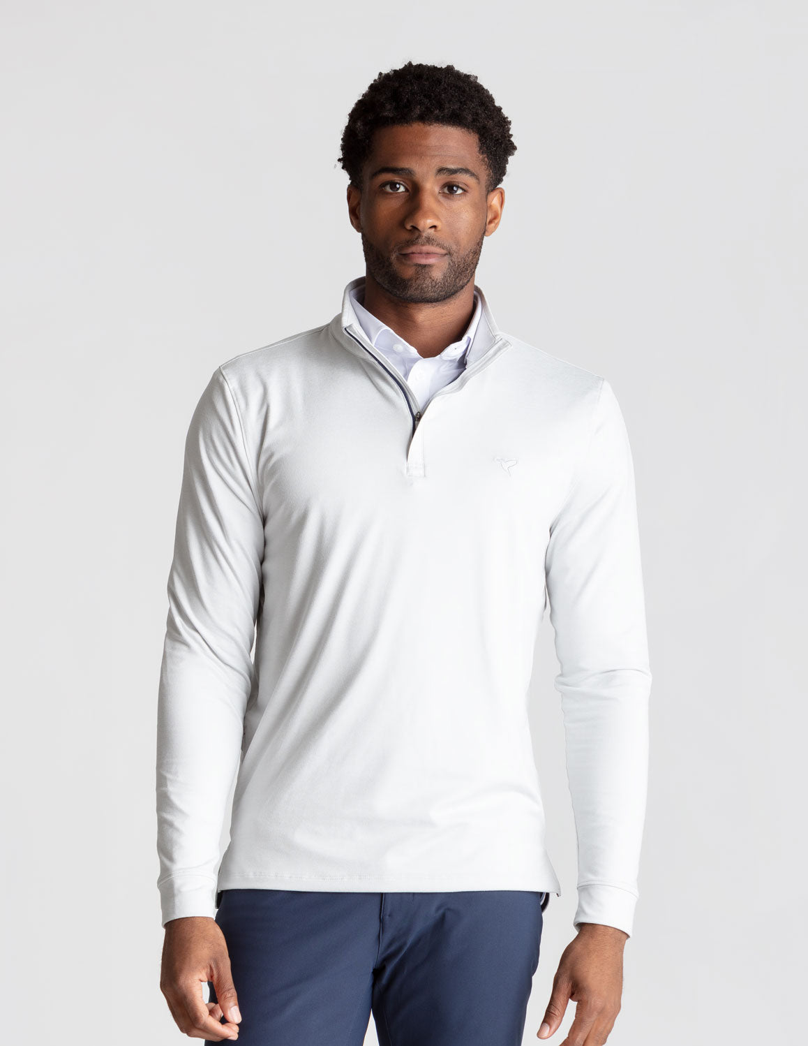 Quarter Zip - Light Gray Heather (The Alamo)