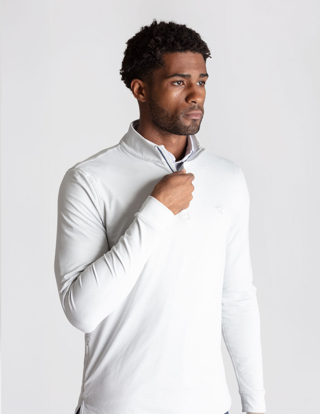 Quarter Zip - Light Gray Heather (The Alamo)