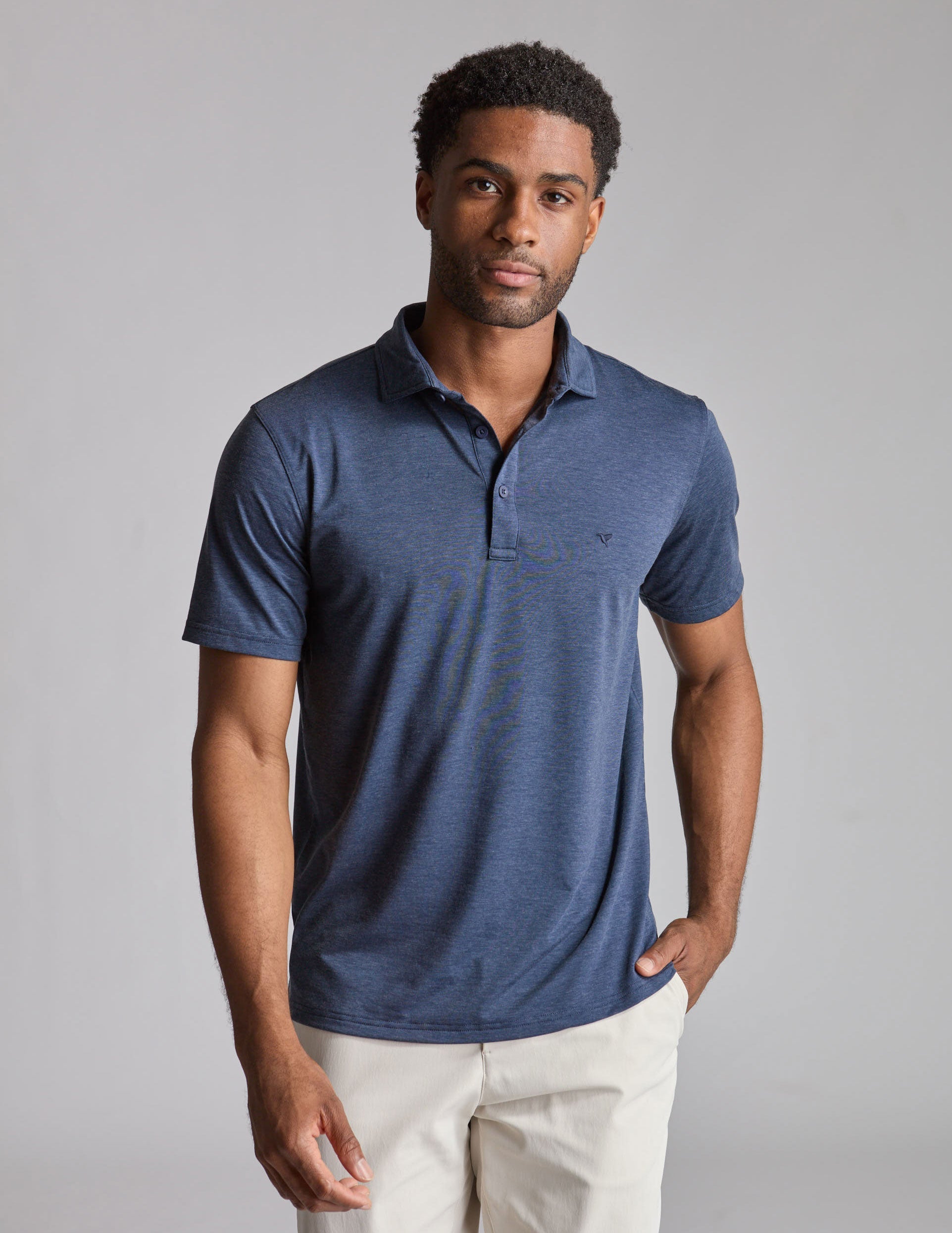 NoSweat Polo - Navy Heather (The Last Call)