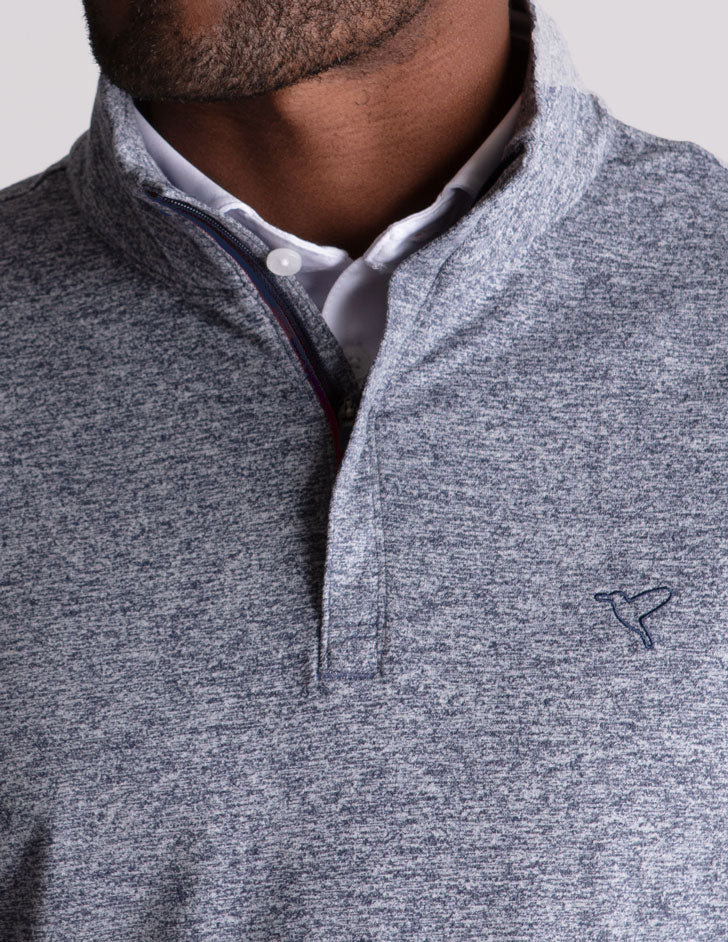 Quarter Zip - Navy Heather (The Last Guy Up)