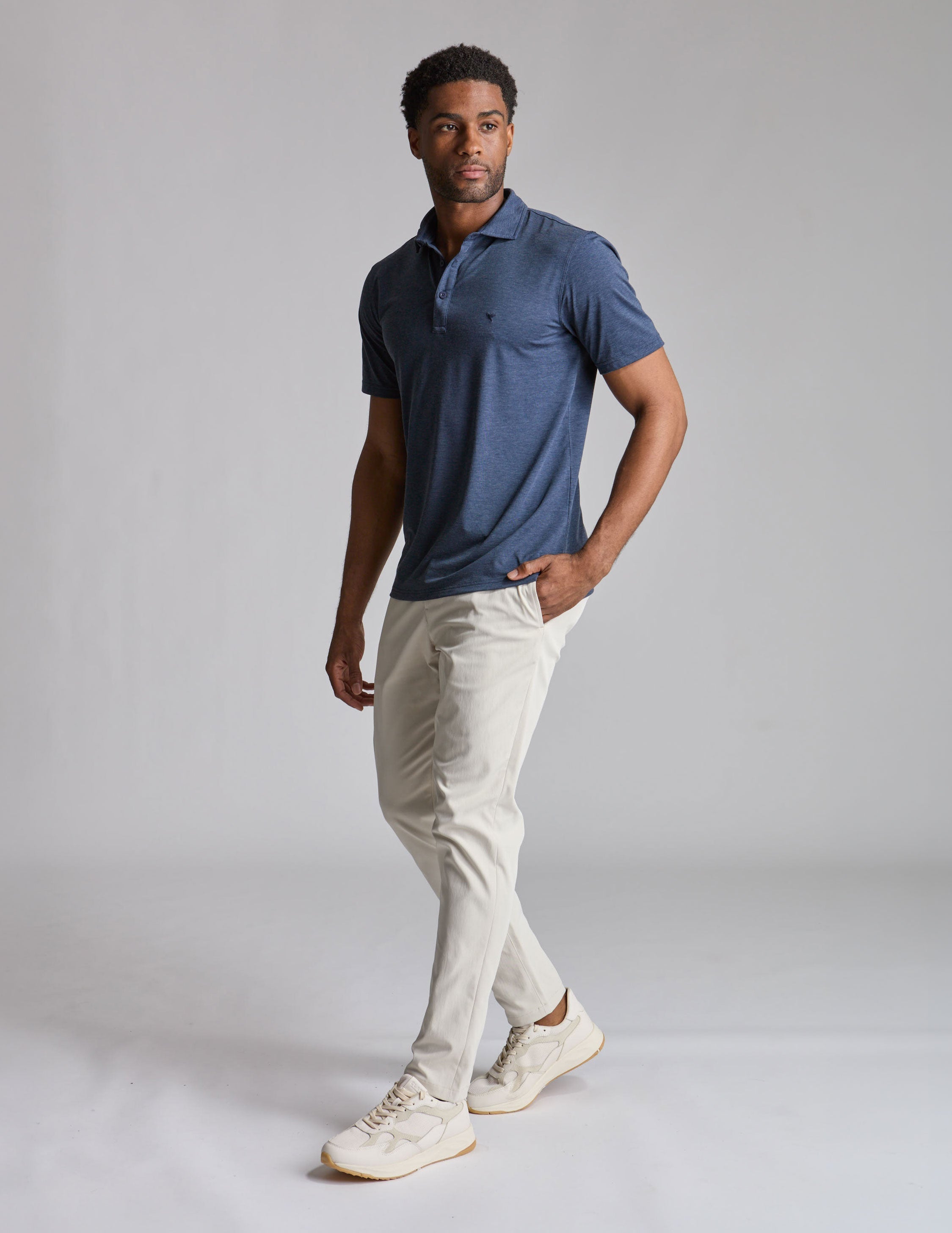 NoSweat Polo - Navy Heather (The Last Call)